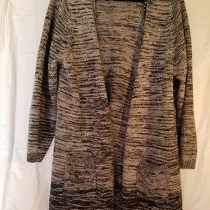 Avenue Charcoal Grey Black Ombre Cardigan 22/24
